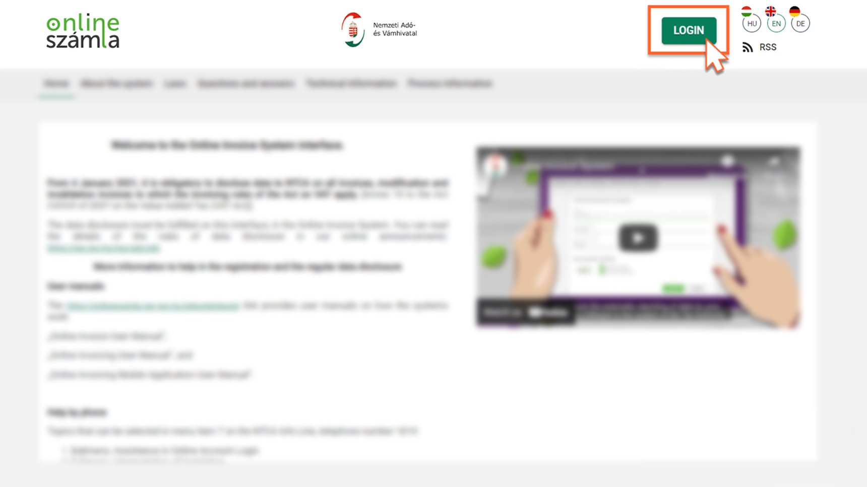 Technical guide for NAV online invoicing data registration