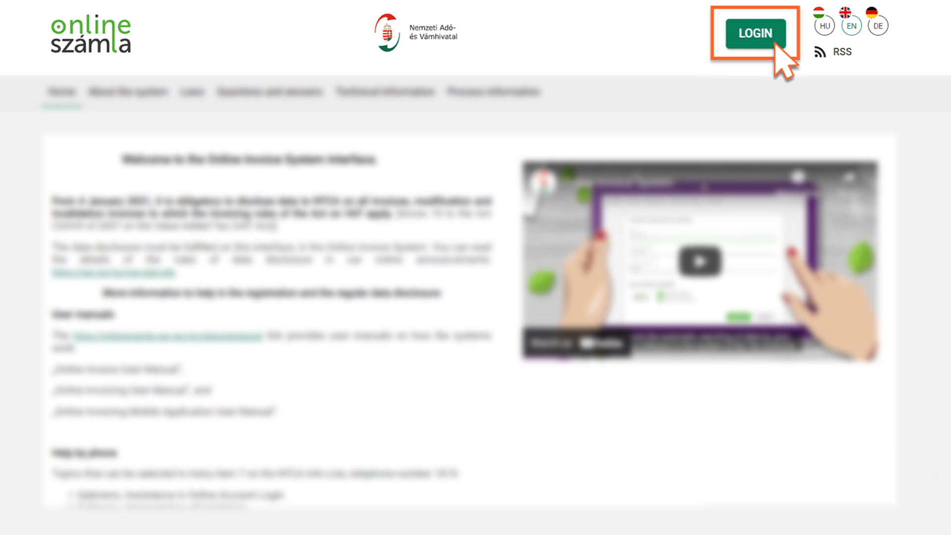 Technical guide for NAV online invoicing data registration