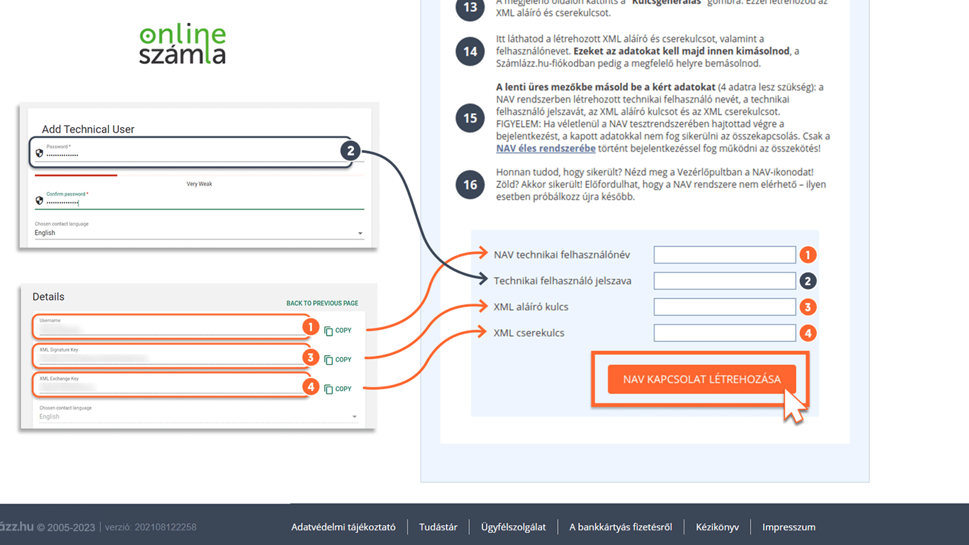 Technical guide for NAV online invoicing data registration