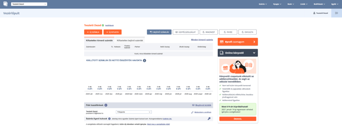 Online könyvelő elindítása a Számlázz.hu Vezérlőpultjáról
